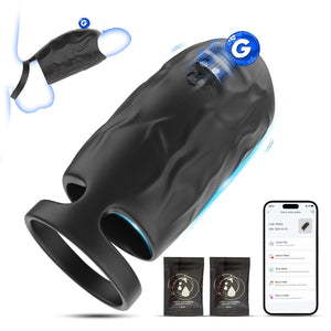 Vibrating Cock Ring Penis Sleeve Adult Sex Toys for Men, APP Control 10 Vibrations Penis Ring Mens Sex Toys Male Vibrator, Adult