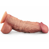 10.5 '' Huge Dildo 2.5 '' Diameter Thick Dildo Big Anal Dildo Dual Density Silicone Dildo, Realistic Dildo with Handmade Veins M