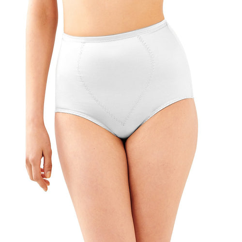 Bali womens Jacquard Mesh Tummy Panel Firm Control 2-pack Fajas Dfx710 shapewear briefs, White Garment/White Garment, XX-Large U