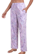 PNAEONG Women Cotton Pajama Pants Comfy Pj Bottoms Soft Printed Lounge Pant with Pockets Purple L