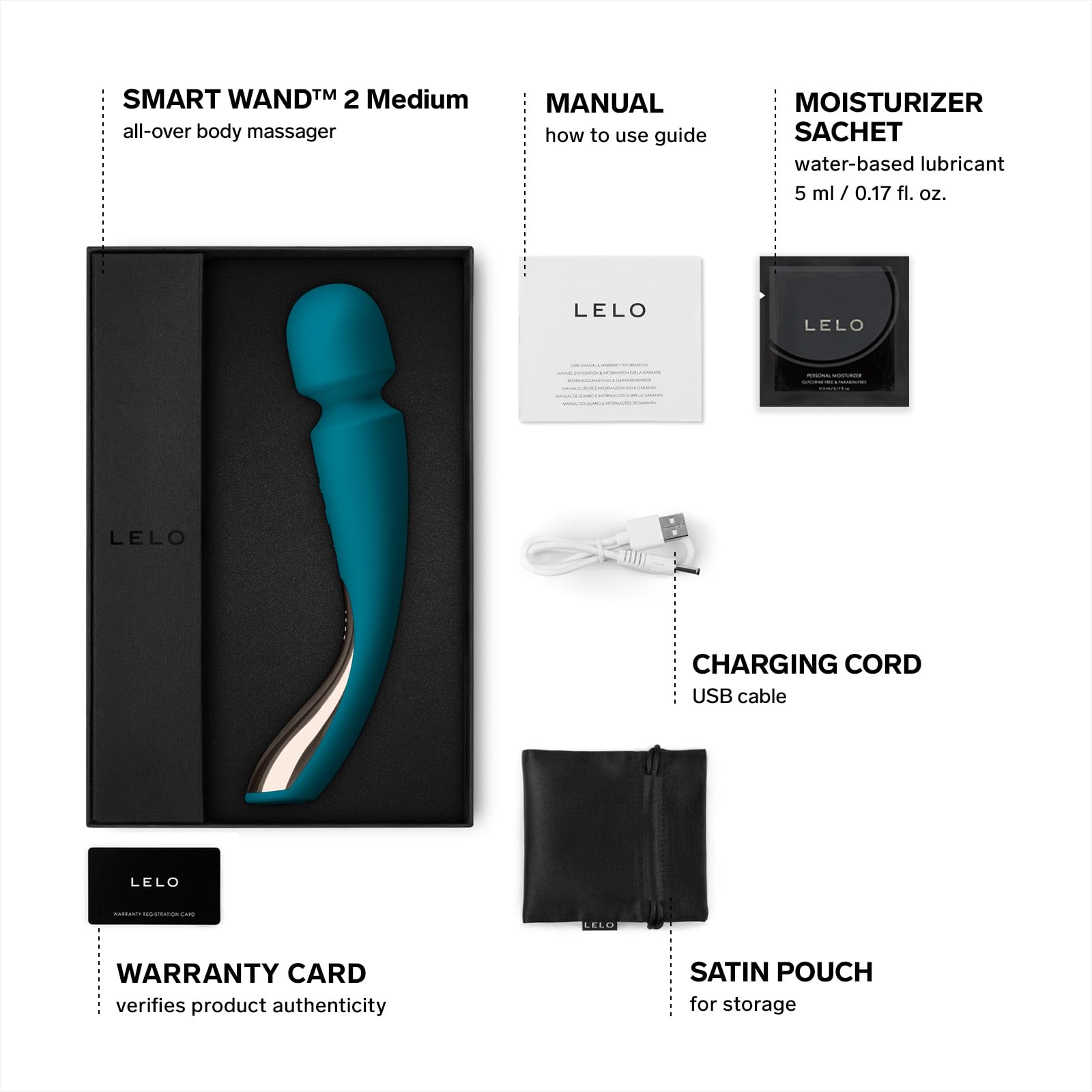 Lelo Smart Wand 2 Medium Ocean Blue (Net)