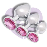 Valentines Day Gifts for Couples Anal Butt Plug Set, Small + Medium + Big Stainless Steel Set Fetish Butt Plug Anal Plug Hook wi
