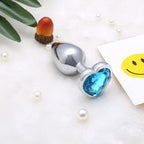 Akstore Small Fetish Anal Plug Butt Heart Personal Sex Massager(Light Blue)