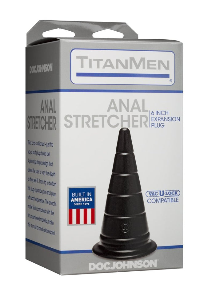 Doc Johnson Titanmen - Anal Stretcher - 6 Inch Vac-U-Lock Compatible Expansion Plug