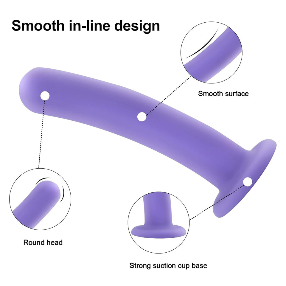 Dildo Anal Plug Trainer Kit, 3 Sizes Butt Plugs Training Silicone Dildo with Strong Suction Cup Anal Toys Prostate Vaginal G Spo