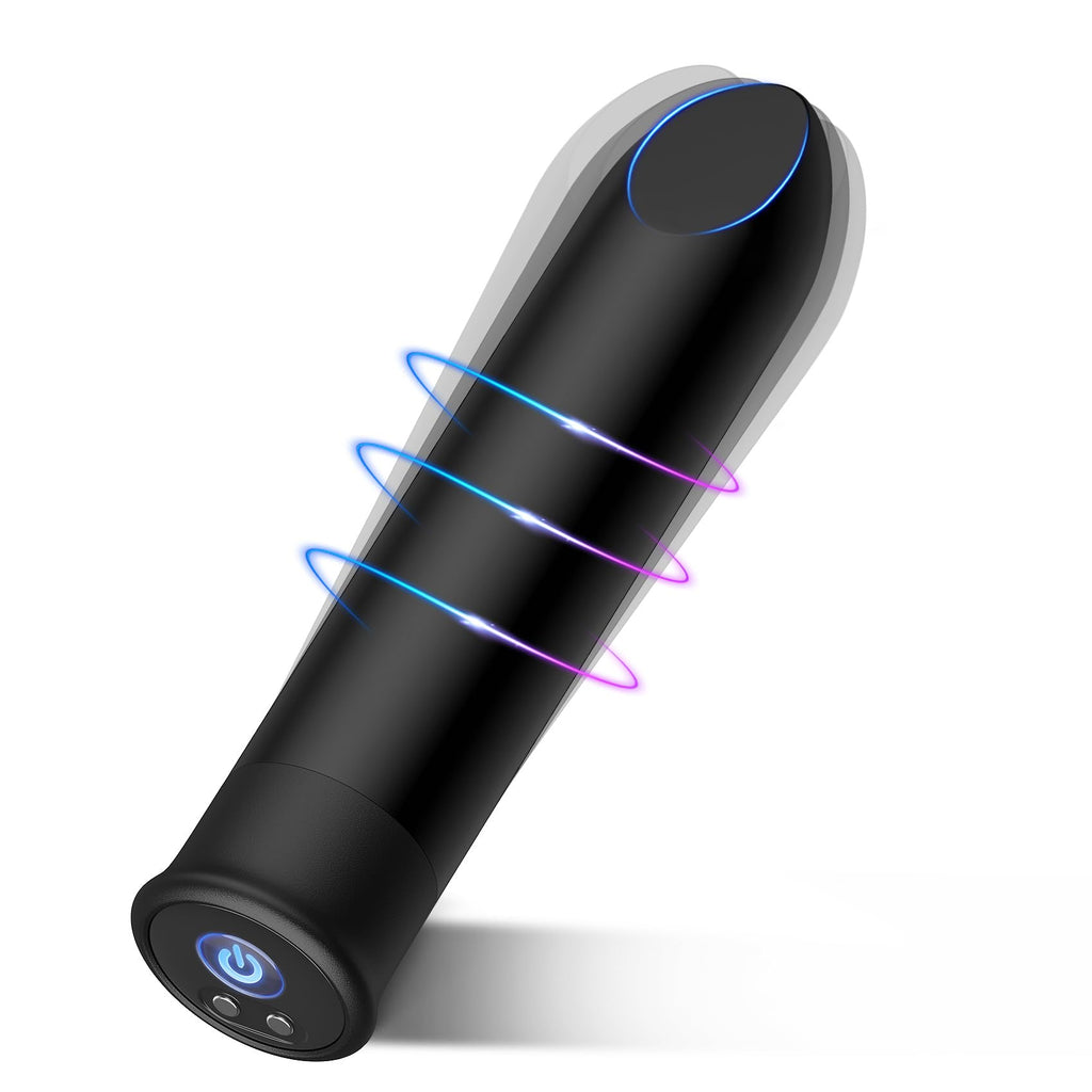 Bullet Vibrator with Angled Tip for Precision Clitoral Stimulation, Discreet Rechargeable Lipstick Vibe with 10 Vibration Modes