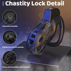 Yivans Male Chastity Device Cock Cage, Lightweight Chastity Cage Body-Safe Resin+ABS Penis Cage for Men with 3 Different Sizes R