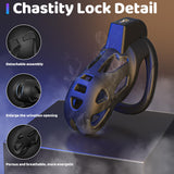 Yivans Male Chastity Device Cock Cage, Lightweight Chastity Cage Body-Safe Resin+ABS Penis Cage for Men with 3 Different Sizes R