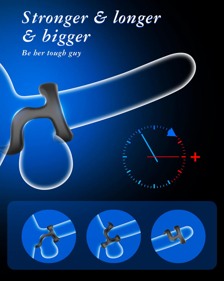 Sex Toys Penis Ring Silicone Cock Rings for Men Erection Sex, 8 Sizes Cockring Erectile Dysfunction Rings Cock Sexual Stimulatio