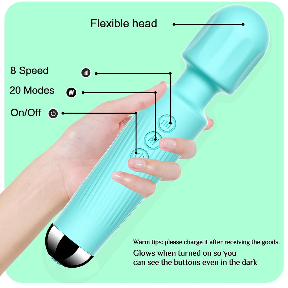 SANJIANKE Vibrator Wand Sex Toys,Female Clit Stimulator Vibrators,Vibrator for Woman,Adult Sex Toys Tools,Gifts for Women,20 Pat