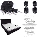 Bed Restraints Kit, Romi Adjustable Fetish Sex Bondage Bedroom BDSM Toy with Hand Cuffs Ankle Cuff for Couple