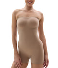 SHAPERX Strapless Shortie Bodysuit for Women Tummy Control Shapewear Seamless Body Shaper with Removable Straps,SZ5217-Sienna-4X