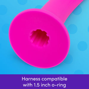 Lovehoney Curved Dildo - 6 Inch with Suction Cup - Flexible Anal Dildo for Men and Women - Harness Compatible Strap On - Smooth