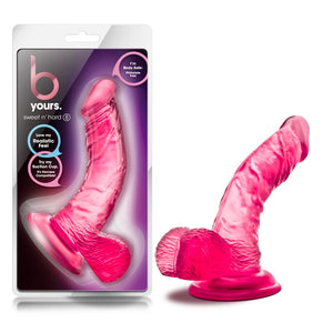 Blush B Yours Sweet n Hard 86 12 Inch Soft Realistic Feel Stimulating curved Dildo  Suction cup Harness compatible Easy to cle