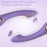 FBAUMSX G Spot Vibrator Sex Toys - Ergonomics Curved Clitoral G Spot Anal Stimulator Dildo, Adult Toys with 10 Powerful Vibratin