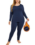 IN VOLAND Women? Plus Size Thermal Long Johns Sets Fleece Lined 2 Pcs Underwear Top & Bottom Pajama Set