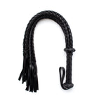 VENESUN Bondage Spanking Flogger, 31.5inch Faux Leather Whips for Adult BDSM Play, Black