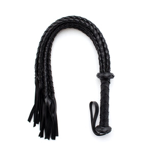 VENESUN Bondage Spanking Flogger, 31.5inch Faux Leather Whips for Adult BDSM Play, Black