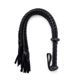 VENESUN Bondage Spanking Flogger, 31.5inch Faux Leather Whips for Adult BDSM Play, Black