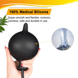 Silicone Expand Inflatable Anal Plug - Body-Safe Medical Grade Waterproof Butt Sex Toy for Male, Female and Beginners (Black Cla