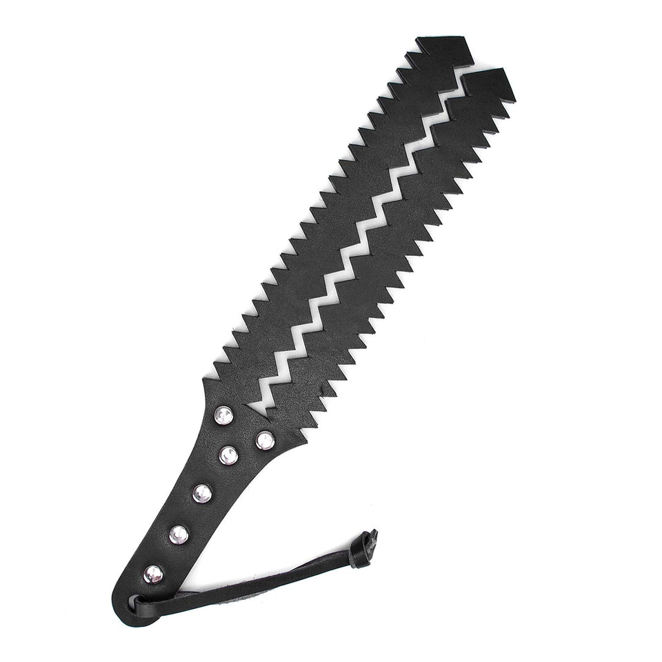 Fetish Leather Spanking Paddles 3 Layers Jagged Bondage Slapping Paddle BDSM Flirting Toys for Couple Sex Factory