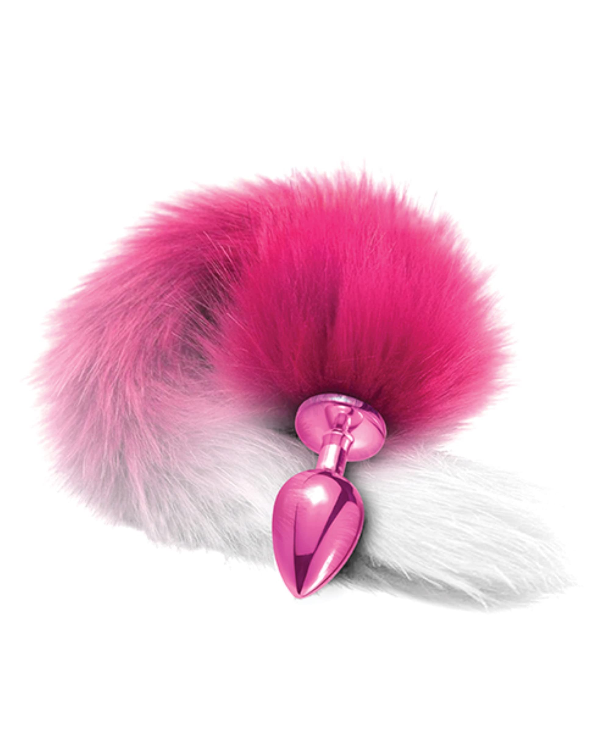 Nixie Metal Plug W/ Ombre Tail Medium Pink Metallic