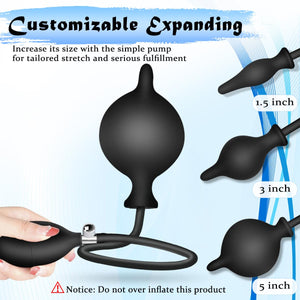 Sex Toys Silicone Inflatable Butt Anal Plug with Pump BDSM Anal Plug Expansion Training Kit Stimulation Anal Pump Plug Buttplug