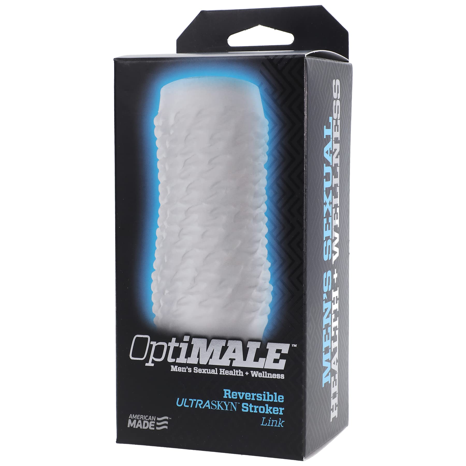 Doc Johnson Optimale - Ultraskyn - Reversible Stroker With Storage Case - Link - Frost