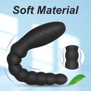 Silicone Vibrating Anal Beads Butt Plug Prostate Massager Adult Toy, Rechargeable Clitoris Anal Vibrator Waterproof G-Spot Stimu
