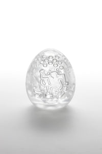 Tenga X Keith Haring For Mens Masturbation, Single-Use Prelubricated Stimulating Toy Party, White, 1 Count