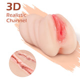 3 in 1 Pocket Pussy Male Masturbators with Lifelike Face, Sex Doll with Realistic Textured Mouth Vagina and Tight Anus, Masturba