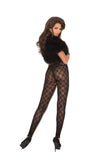 Elegant Moments Womens Plus Lace Leggings, Black, One Size
