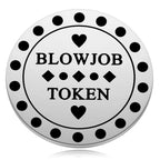 Naughty Valentine 's Day Tokens - Blowjob Token - Blow Job Coin - Funny Gift for Husband or Boyfriend - Sex Gifts for Men
