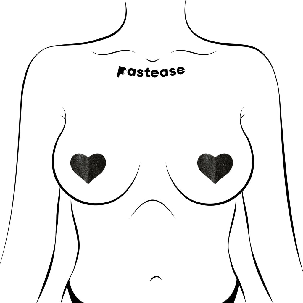 Pastease Petites Liquid Hearts Black 2Pk