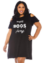 Leg Avenue More Boos Jersey Dress With Po Black Color