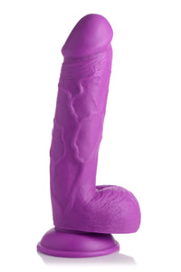 Pop Pecker 8.25 Inch Dildo With Balls - Purple