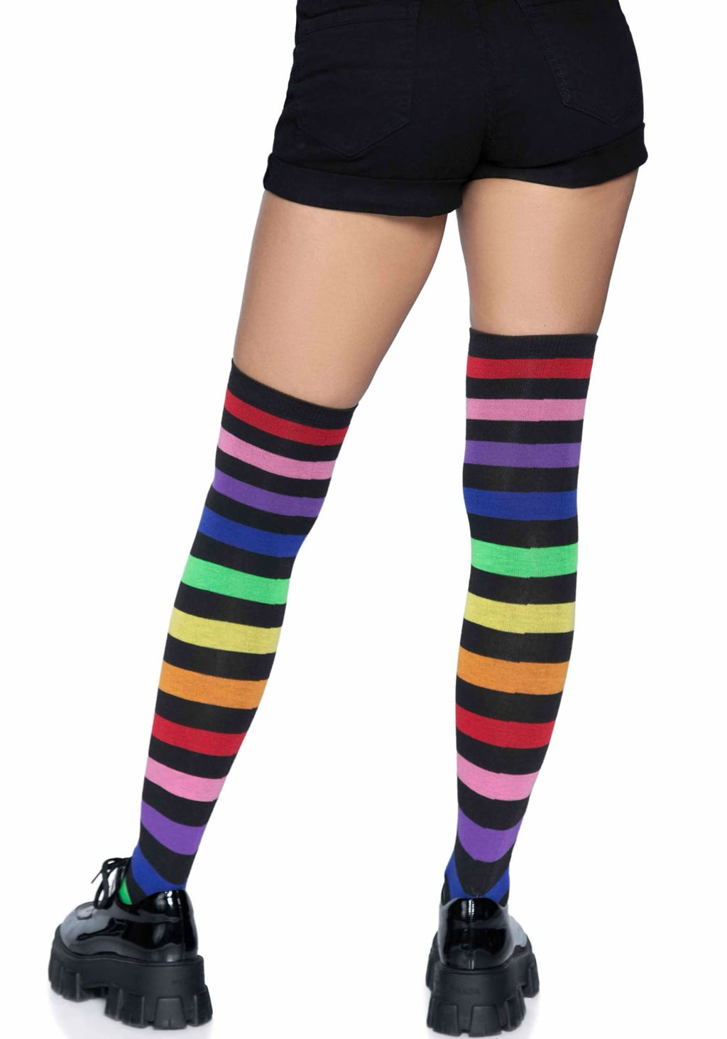 Acrylic rainbow stripe thigh h