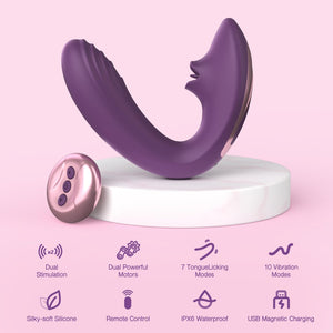 Tracy 's Dog Clitoral Licking G Spot Vibrator, Tongue Adult Toys with Remote Control for Women Couple Play, Vibrating Sex Toy fo