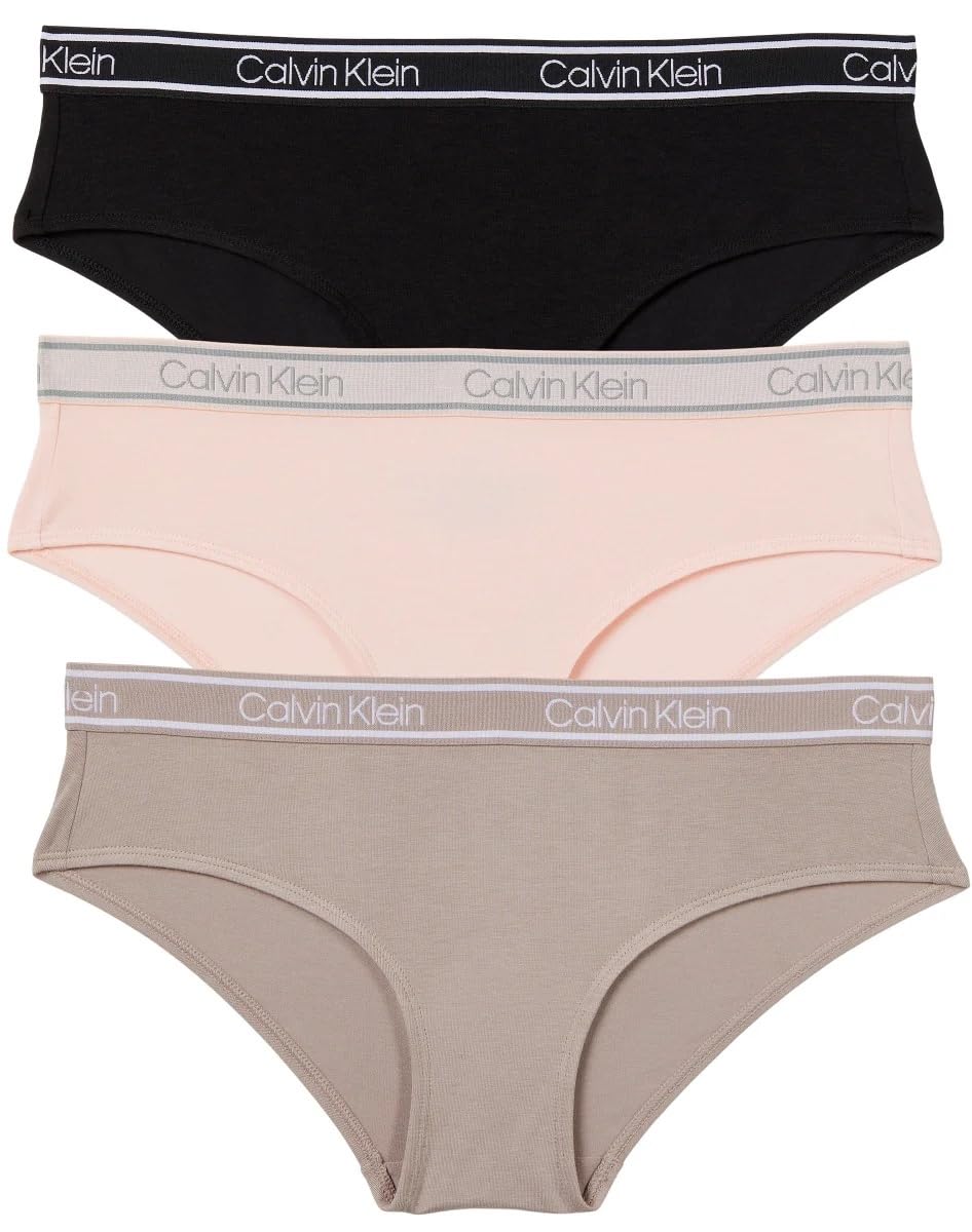 Calvin Klein Womens Hipster Underwear, 3-pack (US, Alpha, X-Large, Regular, Regular, Multi)
