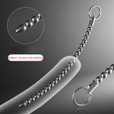 Crysore Urethra Stretcher Pull Bead with Handle Penis Plug Metal in Several Sizes Adult Sex Toys - Catheters & Sounds for Men Pr