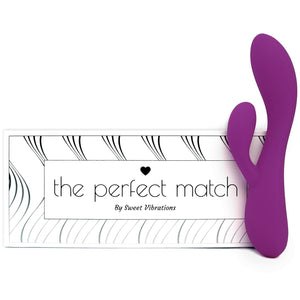 Sweet Vibrations, The Perfect Match | Flexible Rabbit Vibrator, Sex Toy for Women & Couples, G Spot, and Clitoral Stimulator Vib
