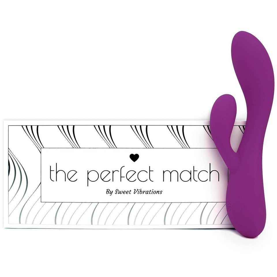 Sweet Vibrations, The Perfect Match | Flexible Rabbit Vibrator, Sex Toy for Women & Couples, G Spot, and Clitoral Stimulator Vib