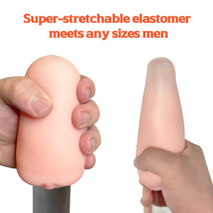 Male Masturbator Egg, Lilecemie Portable Pleasure Pocket Pussy Stroker with 3D Realistic Textured Vagina Ultra Soft Stretchy Mal