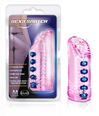 Blush M For Men Sexy Snatch Stroker - Soft Clear Realistic Masturbator - 5 Rows Of Massaging Pleasure Beads - Open Ended For Eas