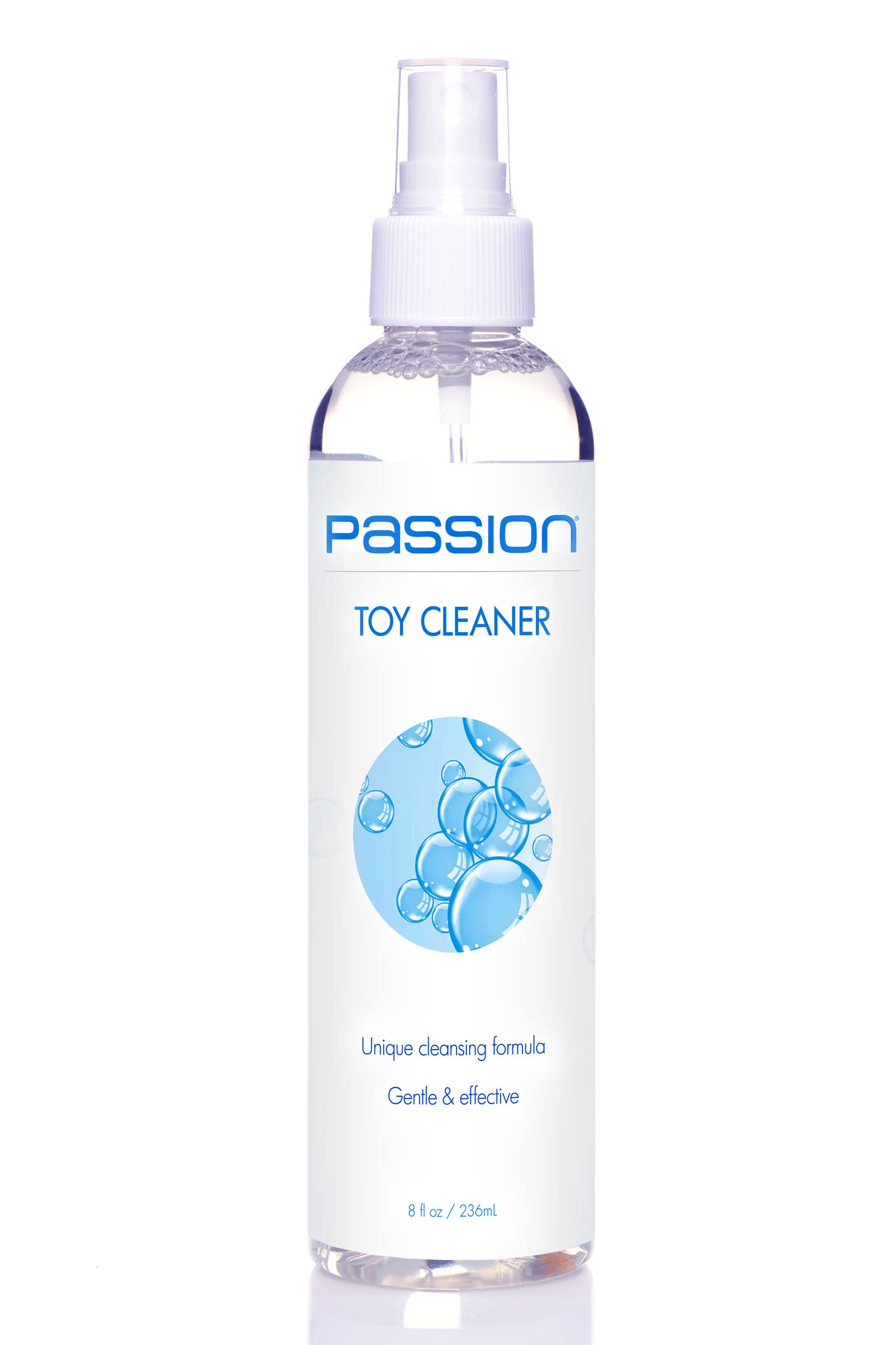 Passion Toy Cleaner Spray, 8 Fl Oz - Mild, Unscented Formula for Effective Cleaning of Common Toy Materials