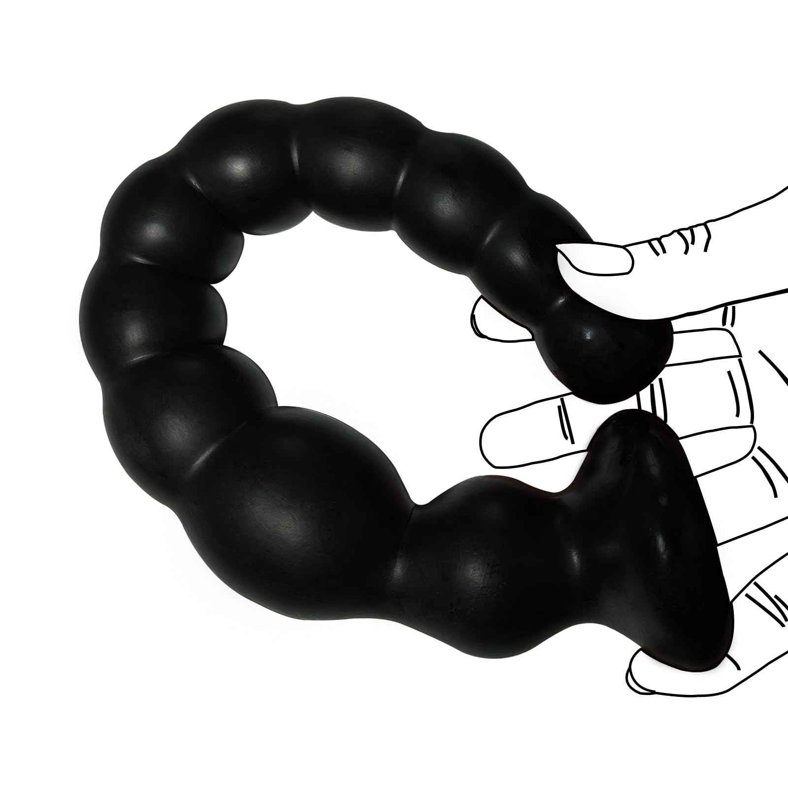 Long Anal Beads Sex Toys with 10 Anal Balls Ultra Soft Anal Chain Anal Plug with Strong Suction Cup Flexible Butt Plug Anal Bead