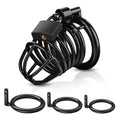Male Cock Cage Chastity Device - UTIMI Iron Chastity Cock Cage Device with 3 Active Sizes Rings Adult Sex Toy for Men Penis Exer