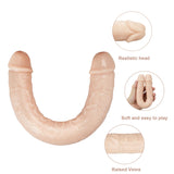 11.8 * 1.37 Inches Double Dildo Crystal Jelly Realistic Anal Long Dildo Penis Soft and Flexible with Veins and Glans Adult Sex T