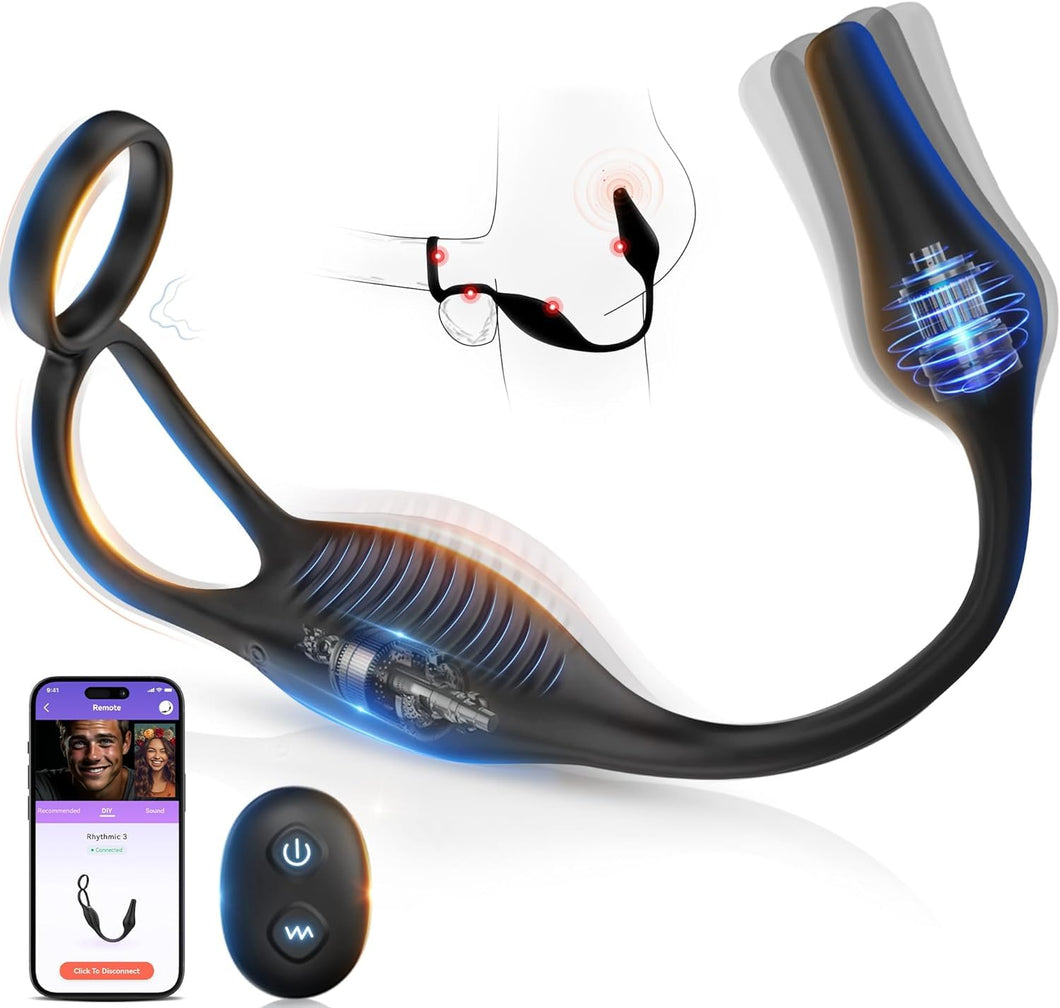 Male Sex Toy Prostate Massage - Powerful Precise Continuous Stimulate Prostate with 7 Modes APP Remote Control, Prostate Toy Mal