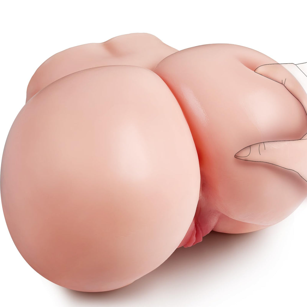 11LB Realistic Male Masturbator with Virgin Vagina and Anal, Life-Sized Pussy Ass Masturbator Sex Toys for Men Masturbation, Rea